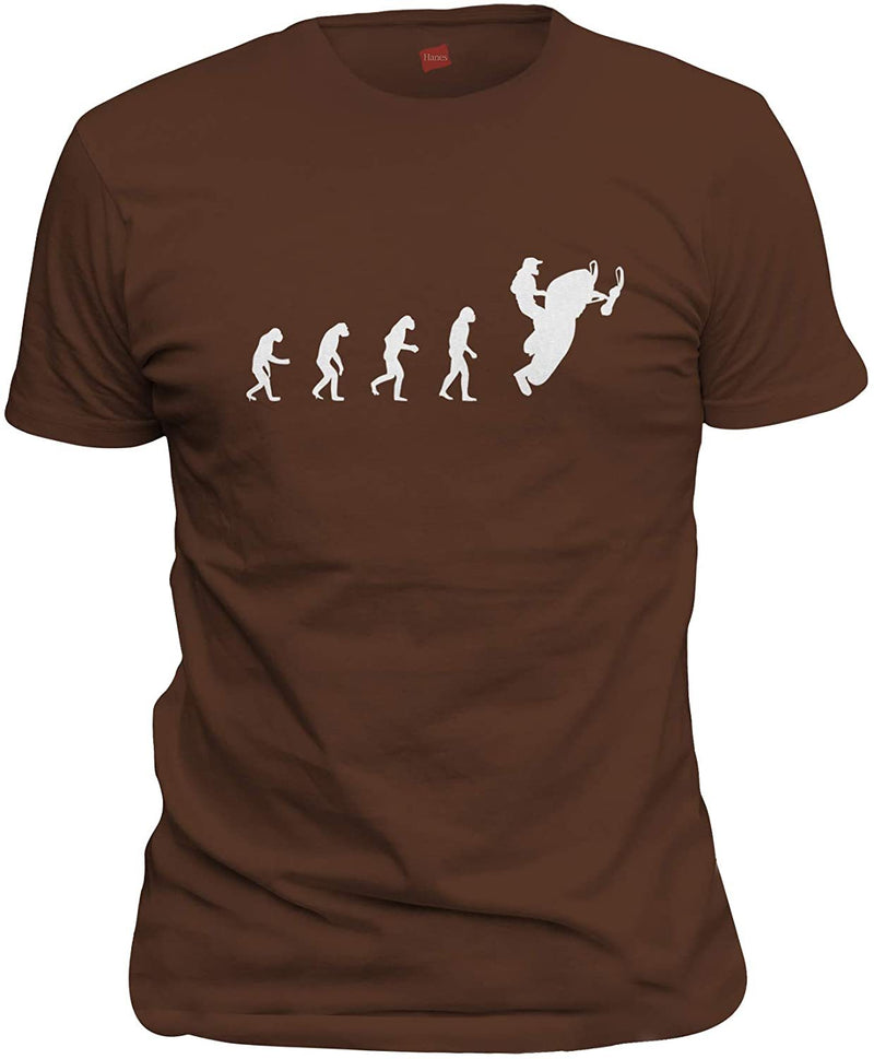 NXY Camiseta de evolución del hombre a moto de nieve para hombre