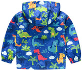 Toddler Boys Girls Jacket Hooded Trench Dinosaur Lightweight Kids Coats Windbreaker Outdoor