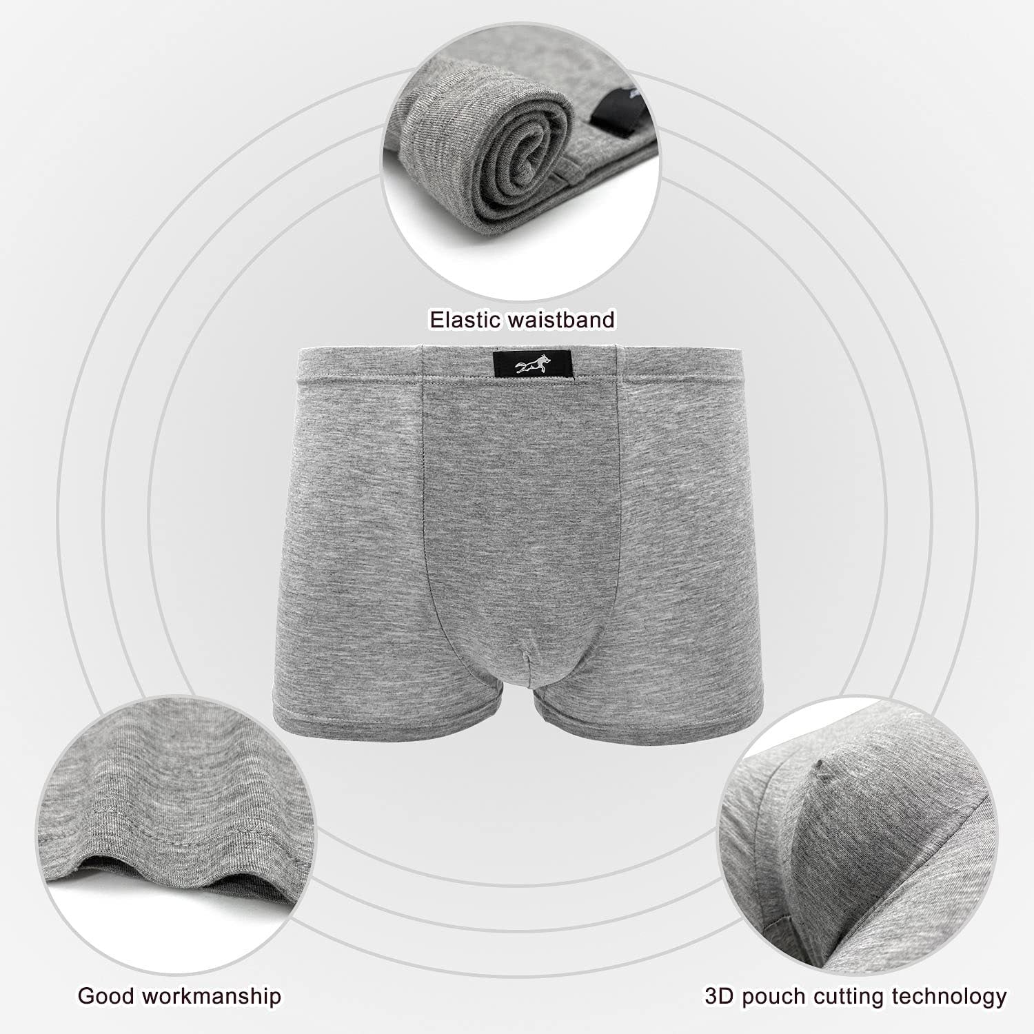 NXY Men's Breathable 7-Pack Underwear Boxer Briefs Cotton Trunks