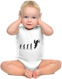 NXY Baby Evolution Of Man To Snowmobile Rider Infant Bodysuit