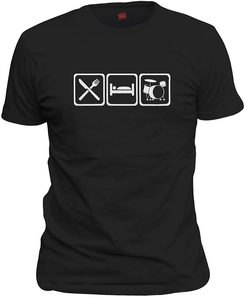 NXY Camiseta para comer, dormir y tambores para hombre