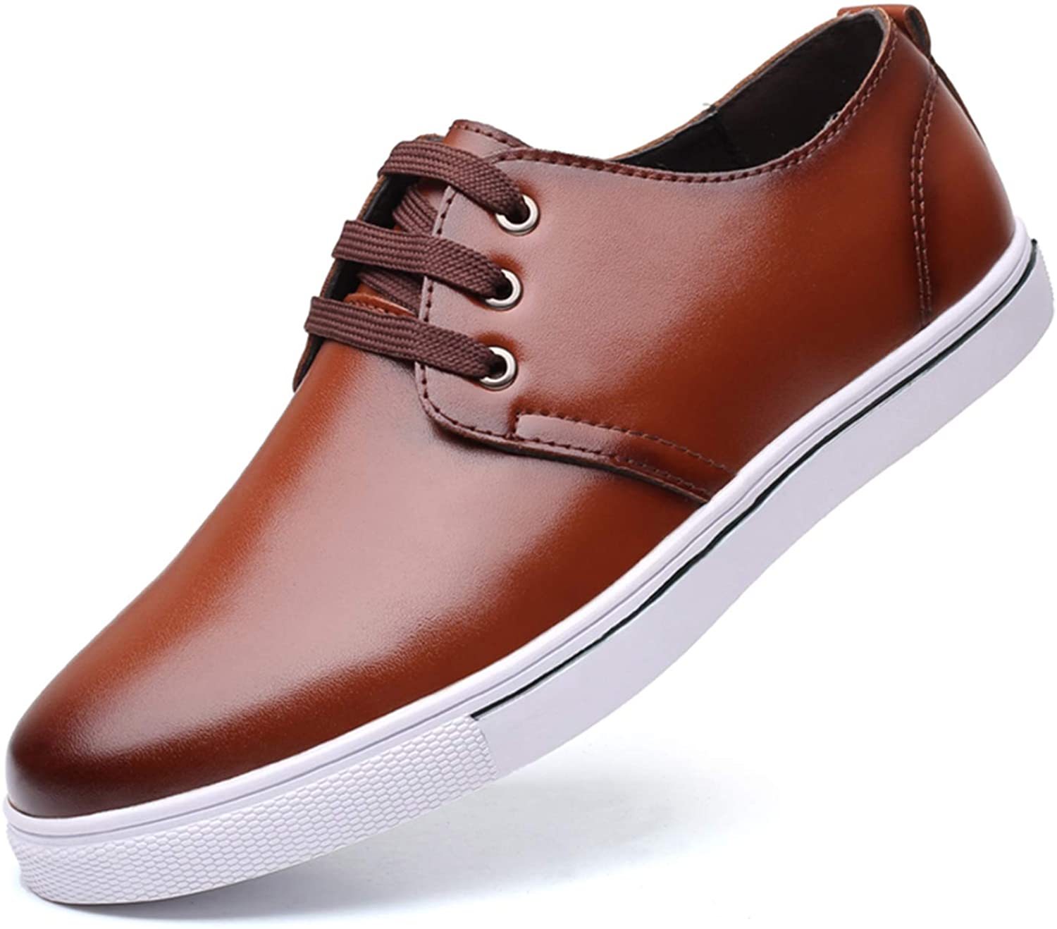 NXY Men's Leather Lace-up Sneaker Casual Shoes