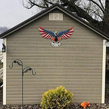 United States Bald Eagle with Flag Wings - Bald Eagle American Flag Wall Decor, 3D Wall Art, Home Decor for Use Indoors or Outdoors