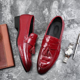 NXY Men's Modern Slip-on Dress Shoes Modern Tassel Slip-on Leather Lined Driver Loafer Plus Size