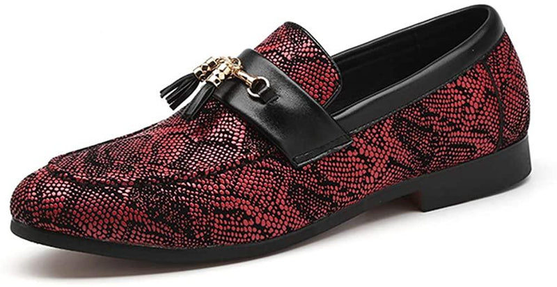 NXY Blue Penny Loafers for Men丨Premium Fabric Leather Fashion Tassel Dress Shoes &amp; Slip On Driving Shoes - Stylish Porm Loafers for Men