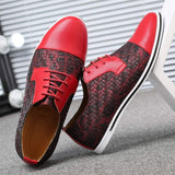 HYJ Men's Casual Oxford Shoes Breathable Flat Fashion Sneakers Lace-up Loafers