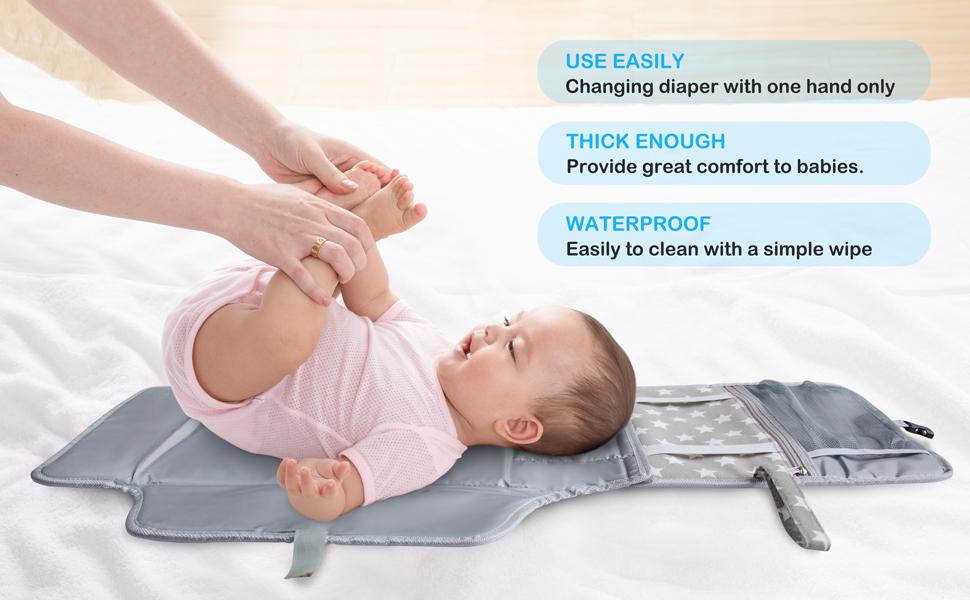NXY Portable Diaper Changing Pad for Baby, Baby Changing Pad Waterproof