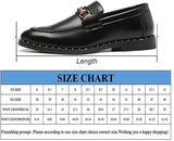 Black Penny Loafers for Men, Soft Fabric Leather Stylish Metal Buckle Mens Loafers, Classic Pointed Toe Dress Shoes &amp; Driving Shoes for Men