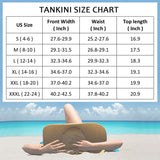 NXY Women's Colorblock Push Up Tankini Tops with Skirted Bottom Swimsuits Set