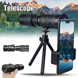 Monocular Telescope - 4k 10-300x40mm Monocular Telescope for Smartphone, Night Vision Monocular, Thermal Monocular, Phone Telescope, Super Telescope for Adults Kids Hunting Climbing