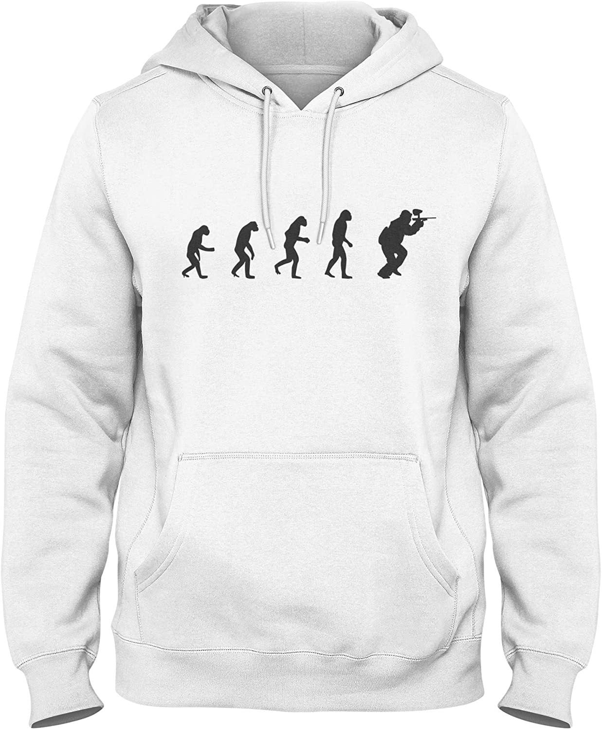 NXY Men's Evolution of Man to Paintball Player Hoodie Sweatshirt