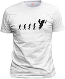 NXY Men's Evolution of Man to Snowmobile Rider T-Shirt