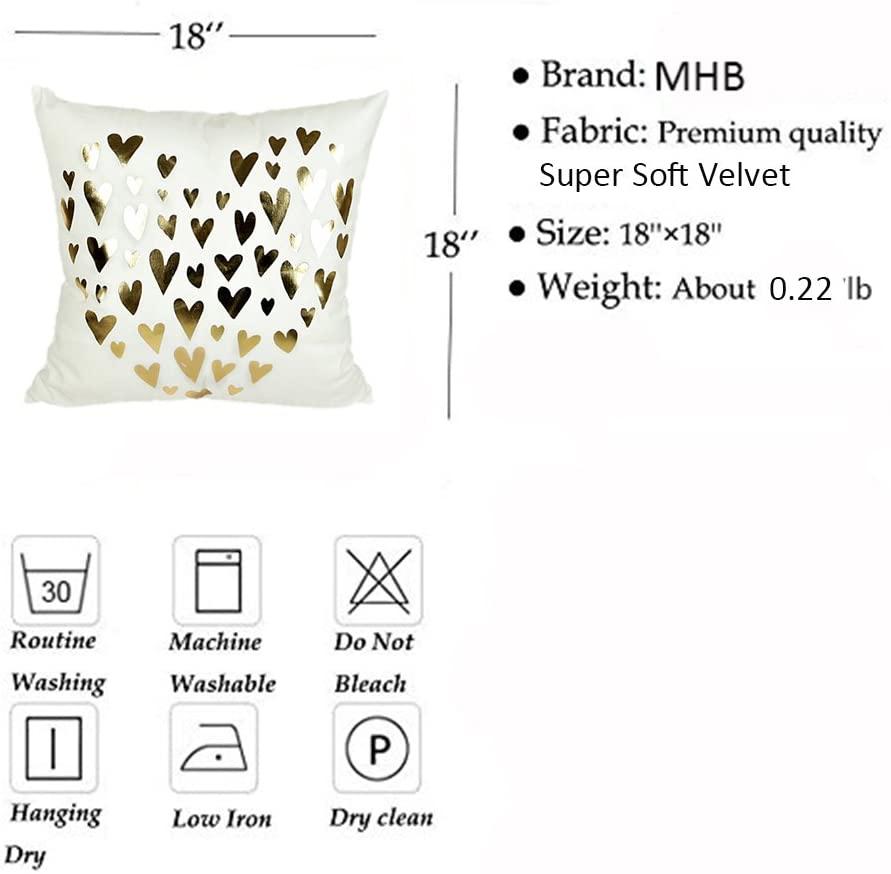 MHB Bronzing Flannelette Home Pillowcases Throw Pillow Cove with Lips and Strips Pattern Design 18x18 Inch