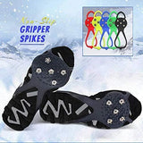 Kexle Universal Non-Slip Gripper Spikes - Ice Cleats with 5-Claw Anti-Slip Nails, Durable Shoe Ice &amp; Snow Grips, Ice Grippers Traction, Shoe Covers for Shoes and Hiking Boots Walking Climbing Fishing