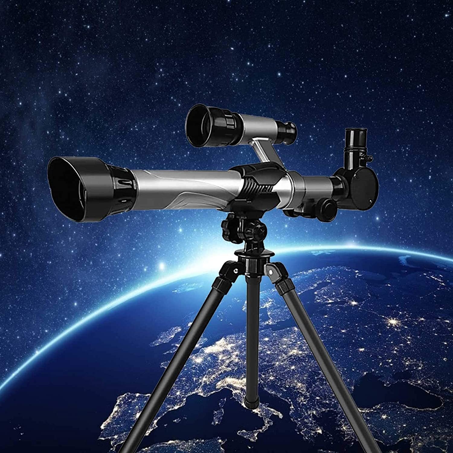 Telescopes for Adult and Kids, 50mm Aperture Telescope with Tripod, Astronomical Refracting Telescope Astronomy Professional Gifts for Astronomy Beginners, Telescope with 3 Magnification Eyepieces