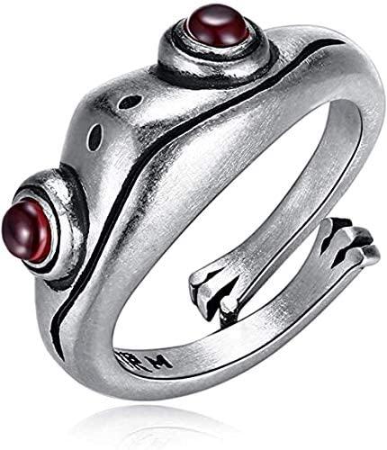 Kexle Real Sterling Silver Frog Open Rings for Women, Adjustable Vintage Finger Ring