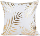 MHB Home Pillowcase 18x18 Zippered Sea Theme Pillow Covers Protectors &amp; Pillow Covers Gold Foil