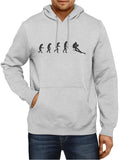 NXY Men's Evolution of Man to Skier Hoodie Sweatshirt