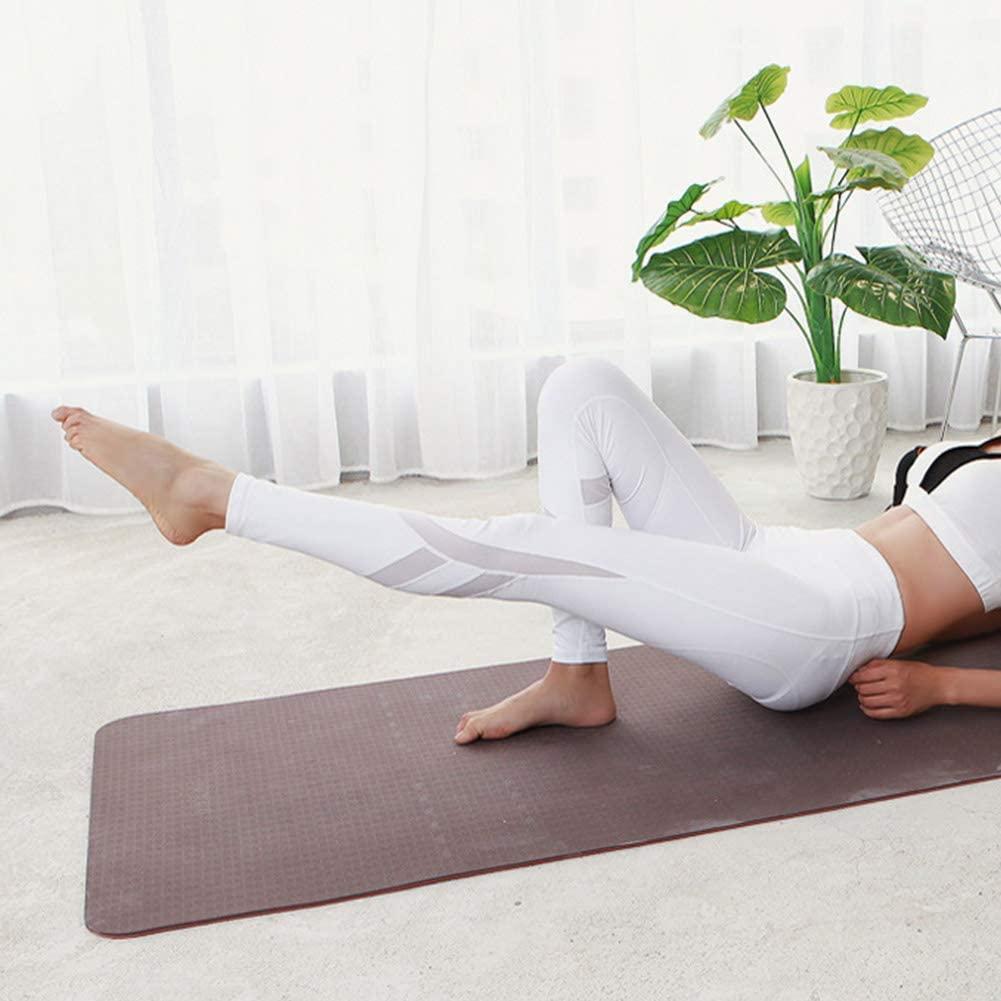 NXY Pantalones de yoga para mujer Mallas de control de barriga de malla Mallas de yoga para gimnasio de cintura alta Pantalones para correr Negro/Blanco