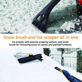 MHB Car Snow Brush,31&quot; Extendable Ice Scraper &amp