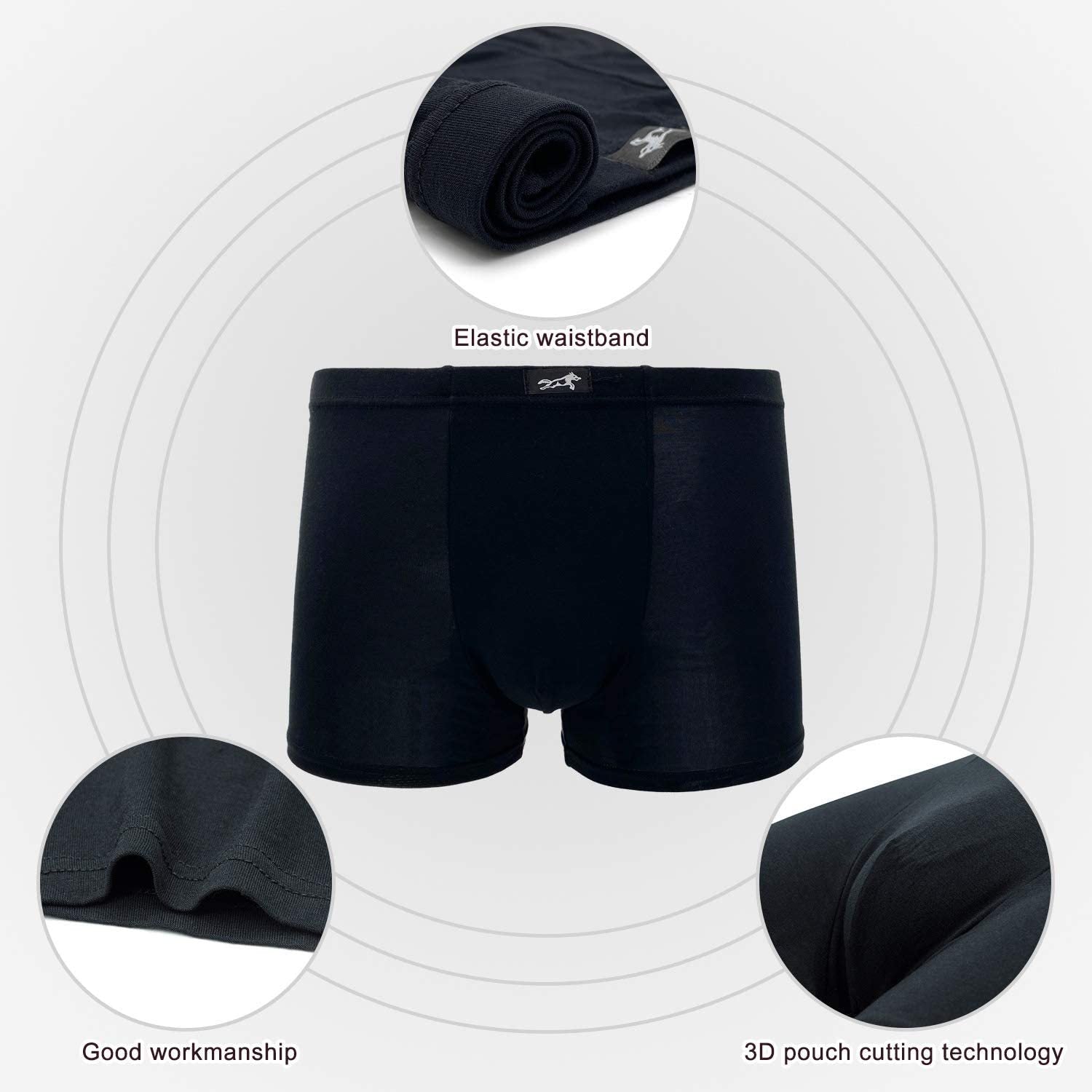 NXY Men's Breathable 7-Pack Underwear Boxer Briefs Cotton Trunks
