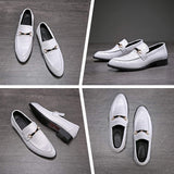 NXY White Shoes for Men丨 Men's Driving Shoes &amp; Noble Dress Shoes for Men丨Classic Business Black Loafers for Men 6-13