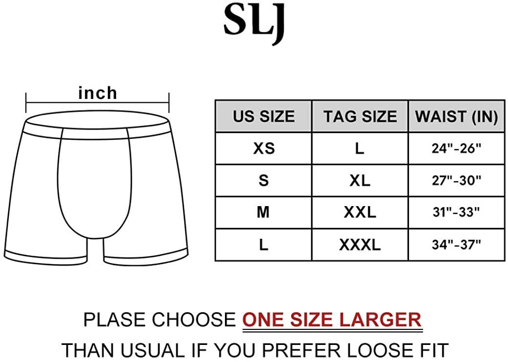 SLJ Boxer Briefs for Men 5-Pack Mens Stretch Underwear Short Leg Trunks Multipack No Fly XS-L