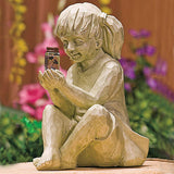 Glimpses of God Boy Statue - Resin Garden Decoration with Solar Power Light, Garden Sculptures &amp; Statues, Yard Decor, Yard Art, Garden Figurines Outdoors