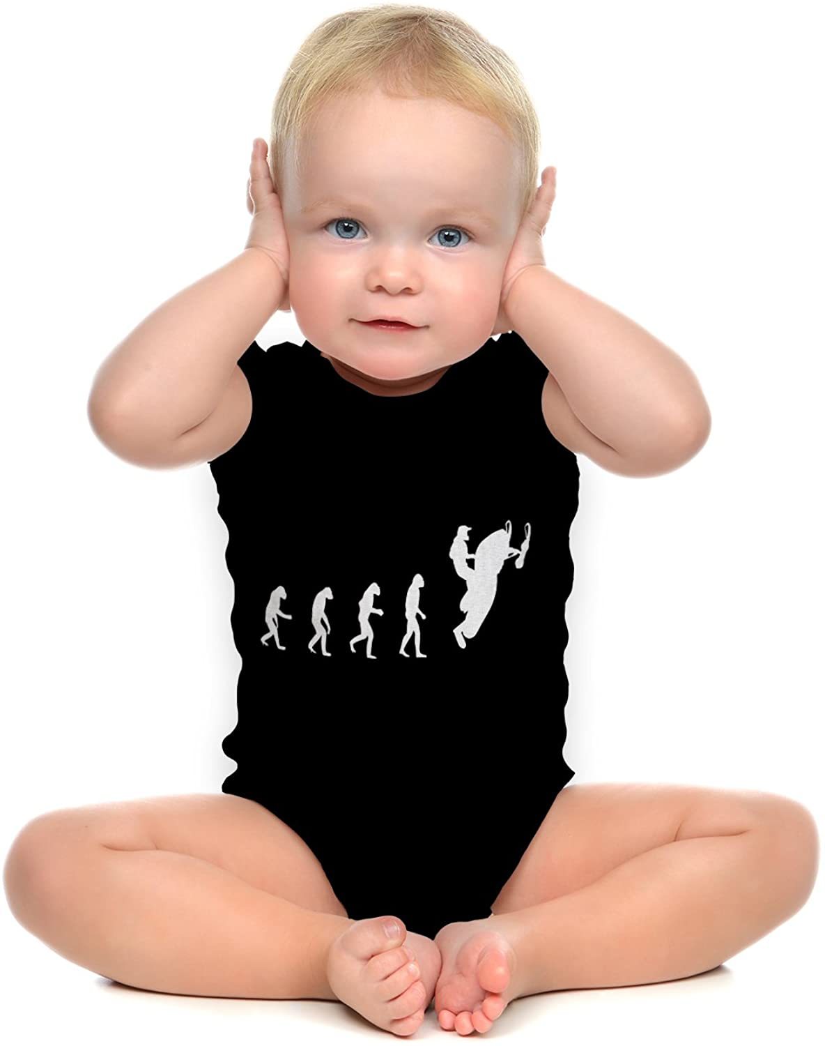 NXY Baby Evolution Of Man To Snowmobile Rider Infant Bodysuit