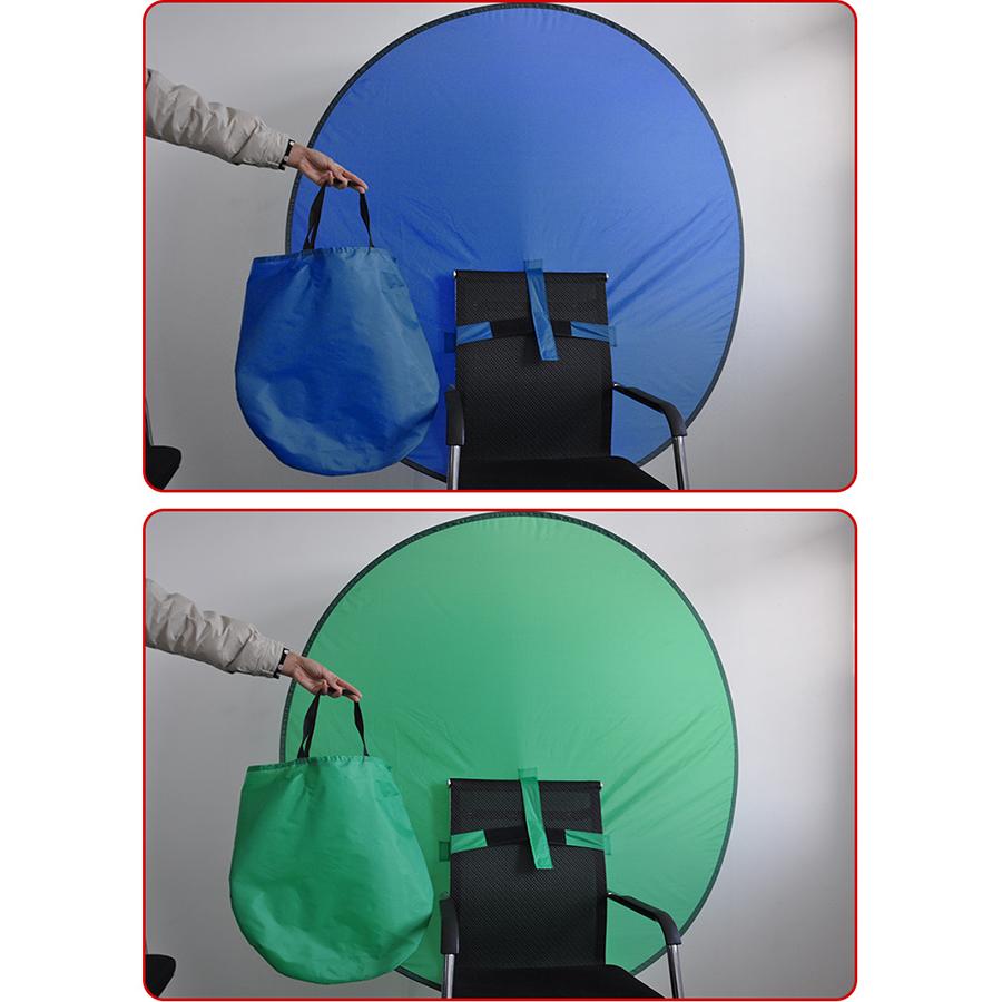 NXY Collapsible Portable Nylon Green Screen Hanging Chair with Carry Bag Webcam Background for E-Sports,Live Video,Video Chats, Skype, Video Calls,Cutout,Photography